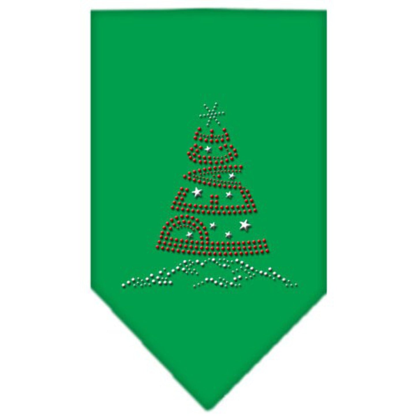 Christmas Pet and Dog Bandana Rhinestone "Peace Tree"