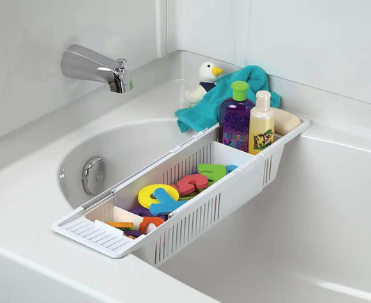 Adjustable And Retractable Plastic Bathtub Rack