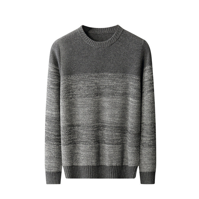 Men's Round Neck Multicolor Loose Sweater