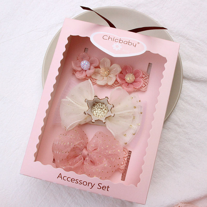 Baby Girl Baby Cute Bow Hair Band Gift Set