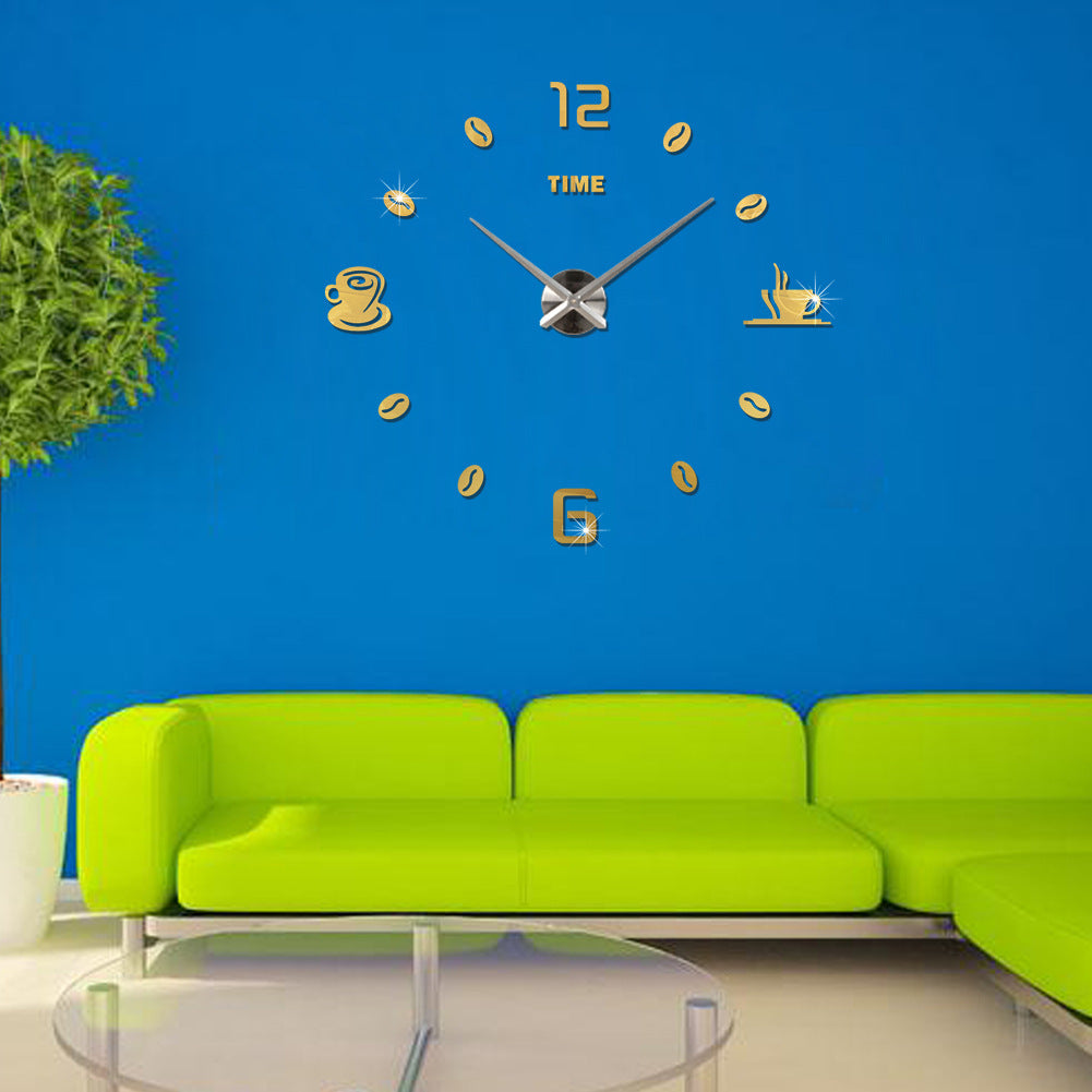 Creative DIY Mirror Wall Sticker Wall Clock