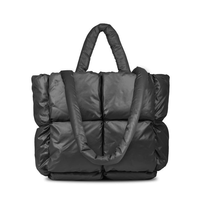 Women's High End Cotton Puffer Tote Bag