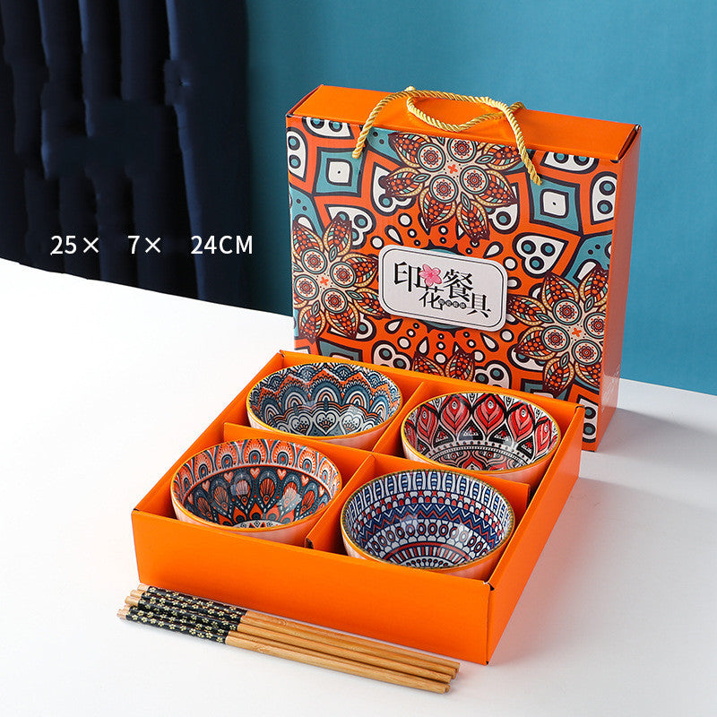 Bohemian Tableware Set Ceramic Tableware Gift Box