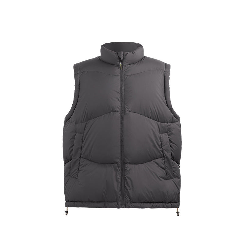 Thin And Portable Puff Down Vest White Duck Down Warm Vest Coat