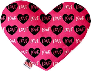 Pink Love 6 inch Canvas Heart Dog Toy