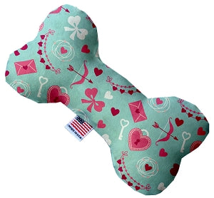 Cupid's Love 10 inch Canvas Bone Dog Toy