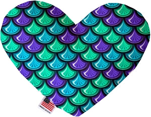 Mermaid Scales 8 inch Canvas Heart Dog Toy