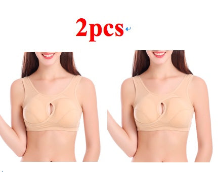 Cotton Anti-expansion Anti-Sag Gathering Adjustment Sports Bra