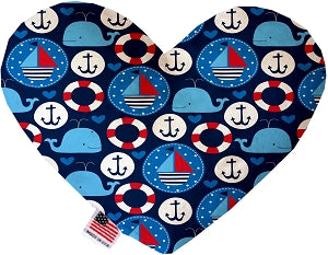 Anchors Away 6 inch Canvas Heart Dog Toy