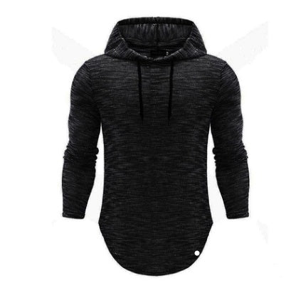 Men's Casual Cotton Hoodies Long Sleeve Sweatshirts Solid Color With Hat