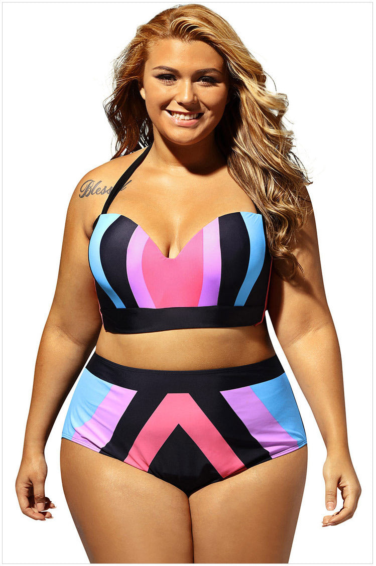 Plus size one-piece swimsuit