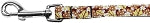 Autumn Leaves Nylon Ribbon Pet Leash 5/8 inch wide 6Ft Lsh