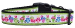 Easter Birdies Nylon Ribbon Dog Collars Medium