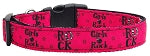 Girls Rock Nylon Ribbon Dog Collar XL