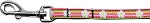 Striped Daisy Nylon Ribbon Pet Leash 3/8 inch wide 4Ft Lsh