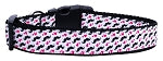 Moustache Love Ribbon Dog Collars Medium