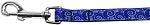 Blue and White Swirly Nylon Ribbon Pet Leash 5/8 inch wide 6Ft Lsh