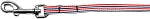 Patriotic Stripes Nylon Ribbon Pet Leash 3/8 inch wide 6Ft Lsh