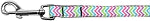 Summer Chevrons Nylon Ribbon Pet Leash 5/8 inch wide 4Ft Lsh