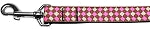 Pink Checkers Nylon Dog Leash 1 wide 4ft Lsh