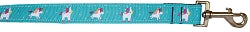 Blue Unicorn Nylon Pet Leash 1in by 6ft