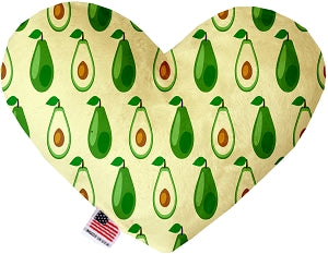 Avocado Paradise 6 Inch Canvas Heart Dog Toy