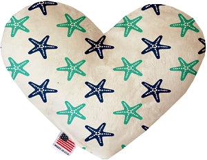 Starfish 6 Inch Canvas Heart Dog Toy