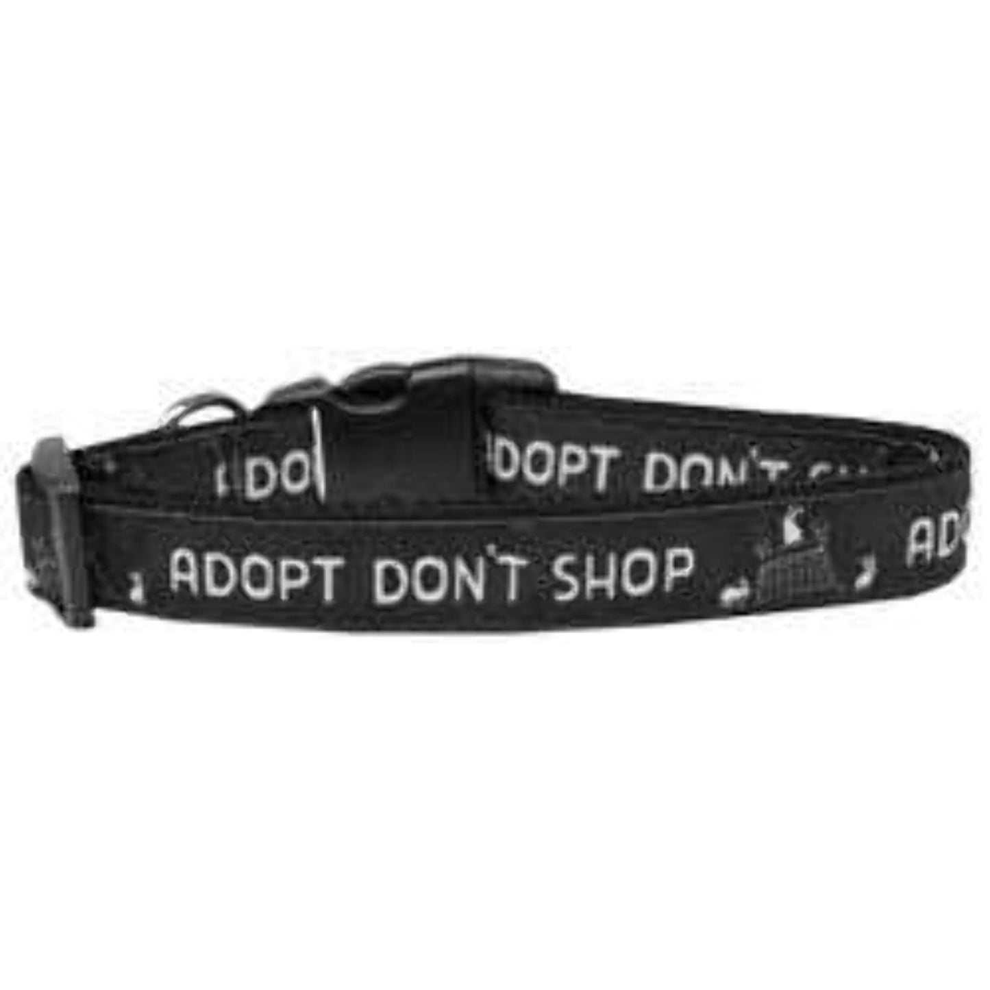 Adopt Don't Shop Nylon Dog Collar XS