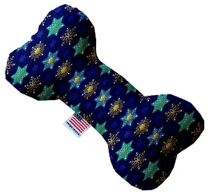 Star of David and Snowflakes 10 Inch Canvas Bone Dog Toy