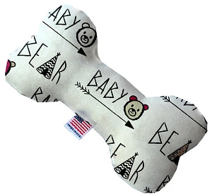 Baby Bear 8 Inch Canvas Bone Dog Toy