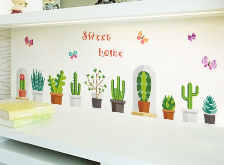 Cactus wall sticker