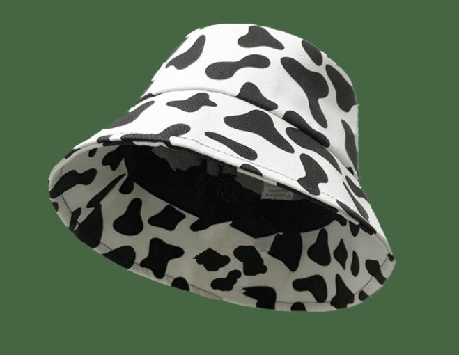 Cow pattern fisherman hat