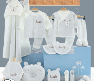 Baby Full Moon Gift Baby Clothes Newborn Gift Box 18 Pieces Set Newborn Baby Clothes Combed Cotton