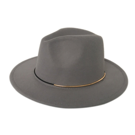 Women's Trendy Hats Gold Buckle Jazz Hat