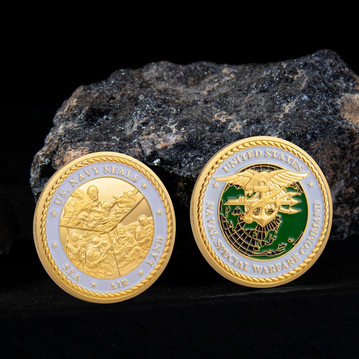 Military Commemorative Coins Embossed Paint Challenge Coins Custom Metal Crafts Badges