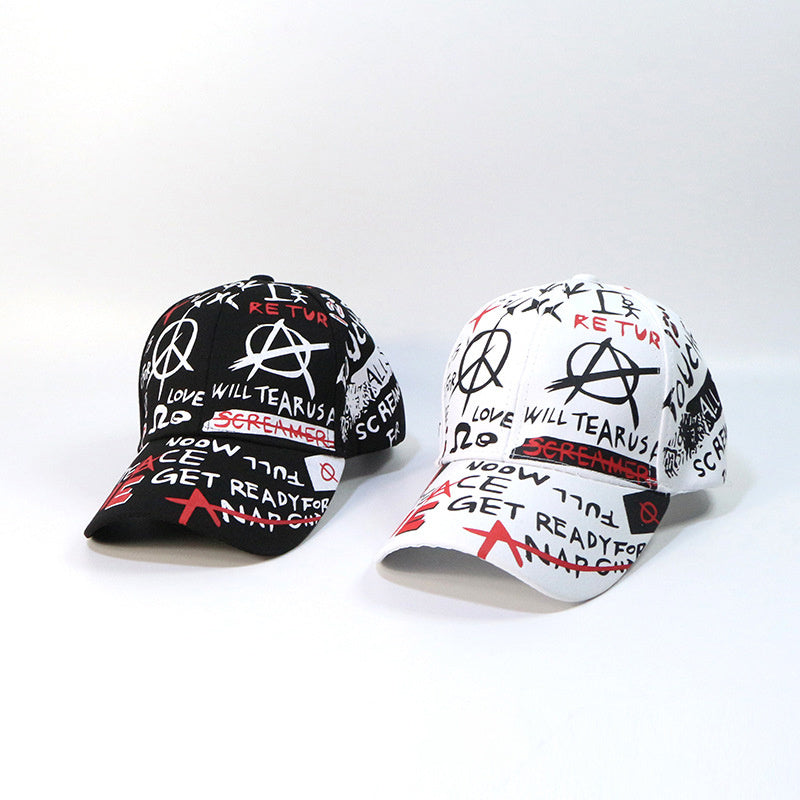 New Style Hat Graffiti Baseball Cap Outdoor Shade Sun Protection Cap Hat Trendy Hip Hop Hat OEM