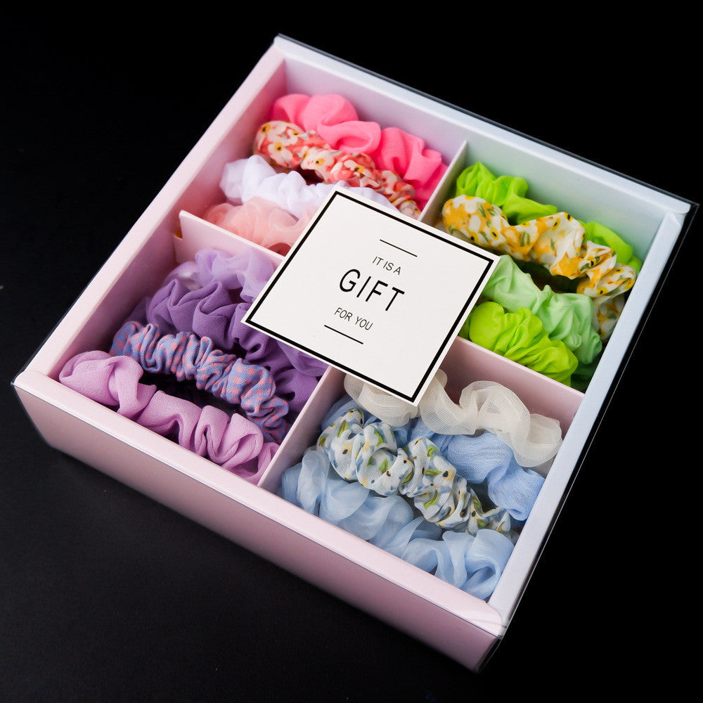 Girls' Popular Large Intestine Hair Rope Hair Tie Gift Box