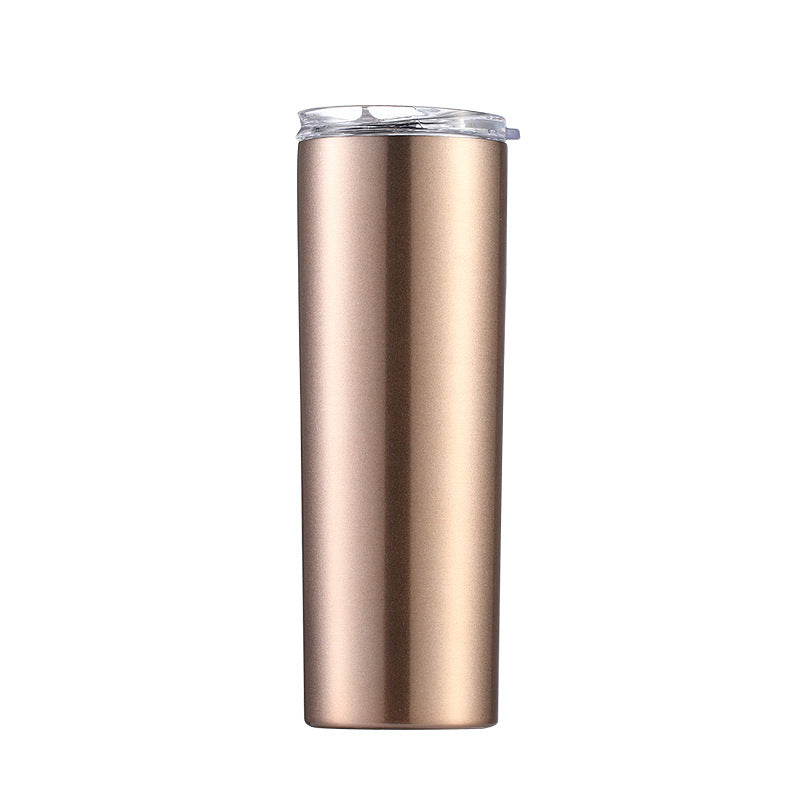 Skinny Tumbler Thermos Beer Wine Mug With Straws