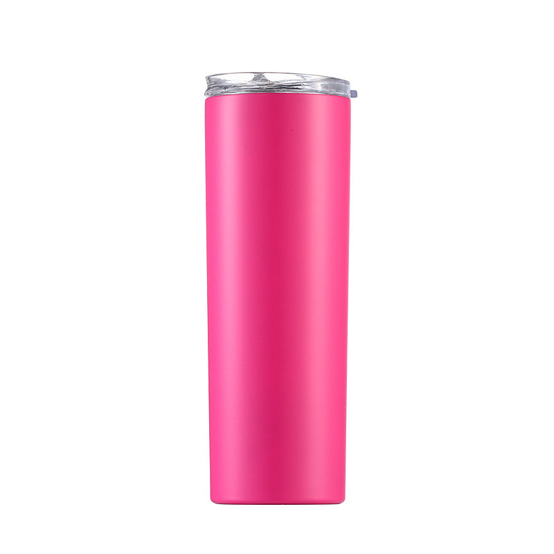 Skinny Tumbler Thermos Beer Wine Mug With Straws