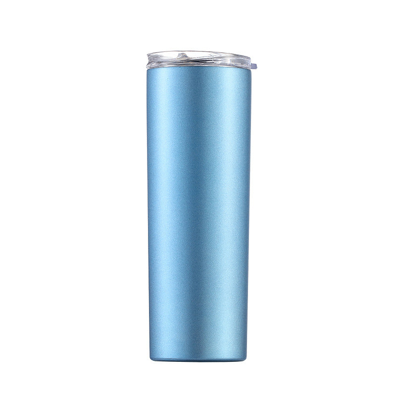 Skinny Tumbler Thermos Beer Wine Mug With Straws