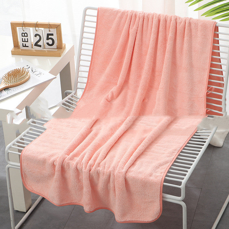 Household Coral Fleece Towel 70x140 Thick Soft Absorbent Dry Hair Towel Beauty Towel