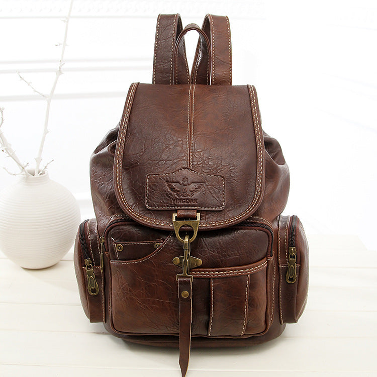 Retro shoulder bag female new female bag fashion trend hook women's backpack student bag