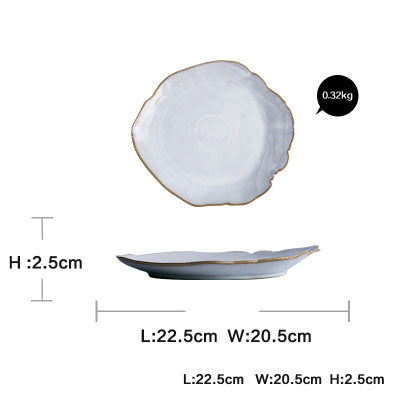 Irregular ceramic tableware