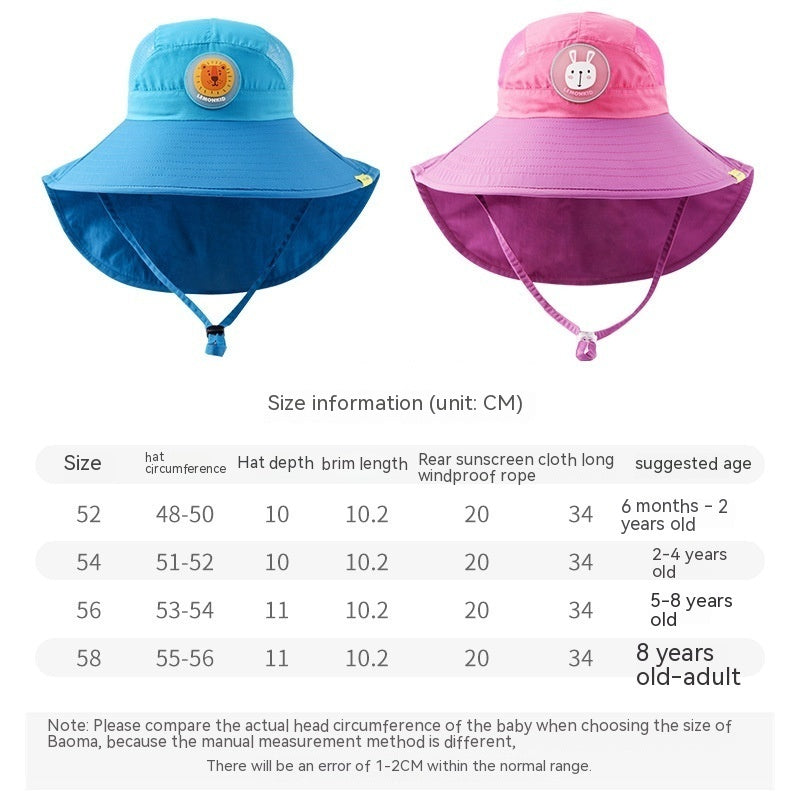 Big Brim Children's Sun Hat Summer Children Sun Hat