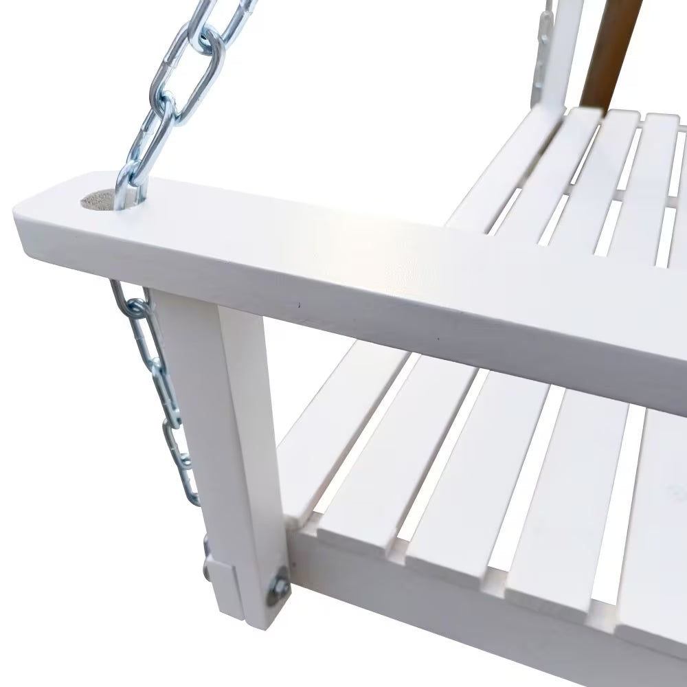 Wooden Bench Swing With Chain