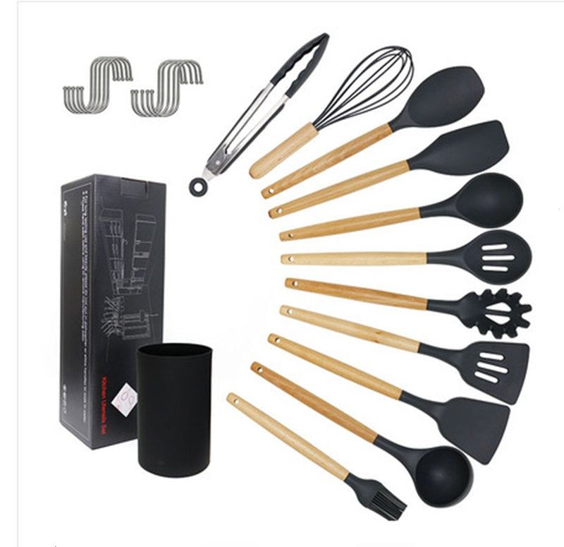 kitchen utensils silicone cooking spoon shovel cookware set