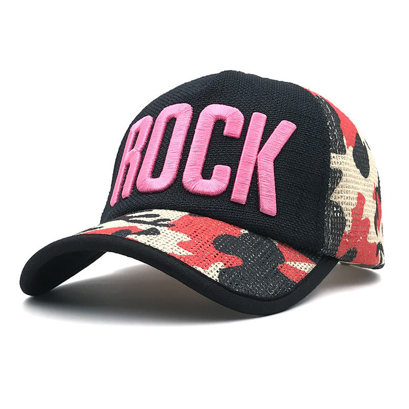 ROCK outdoor shading color baseball cap