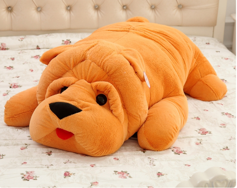 Kawaii Animal Shar Pei Dog Plush Toy Big Stuffed Simulation Dog Toys Doll for Children Gift