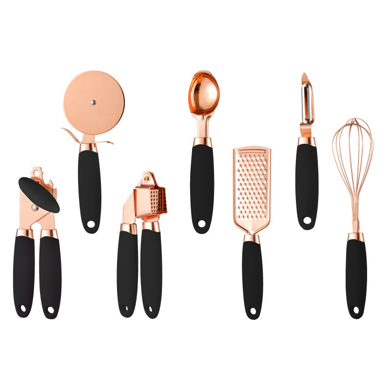 Kitchen Household Peeler Gadget Copper Plating Set (Rose Gold Sets)