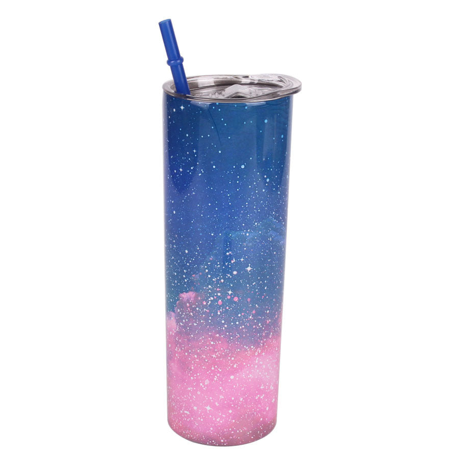 Straw Tumbler Straight Car Water Cup Double-layer Stainless Steel Insulation Cup Slimming